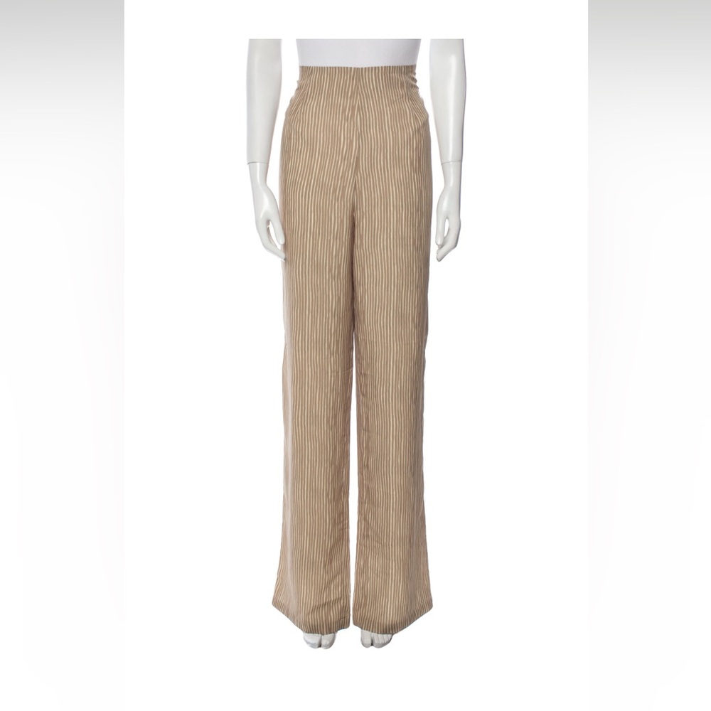 Andrea Iyamah wide legs pants. High rise striped. Size 10